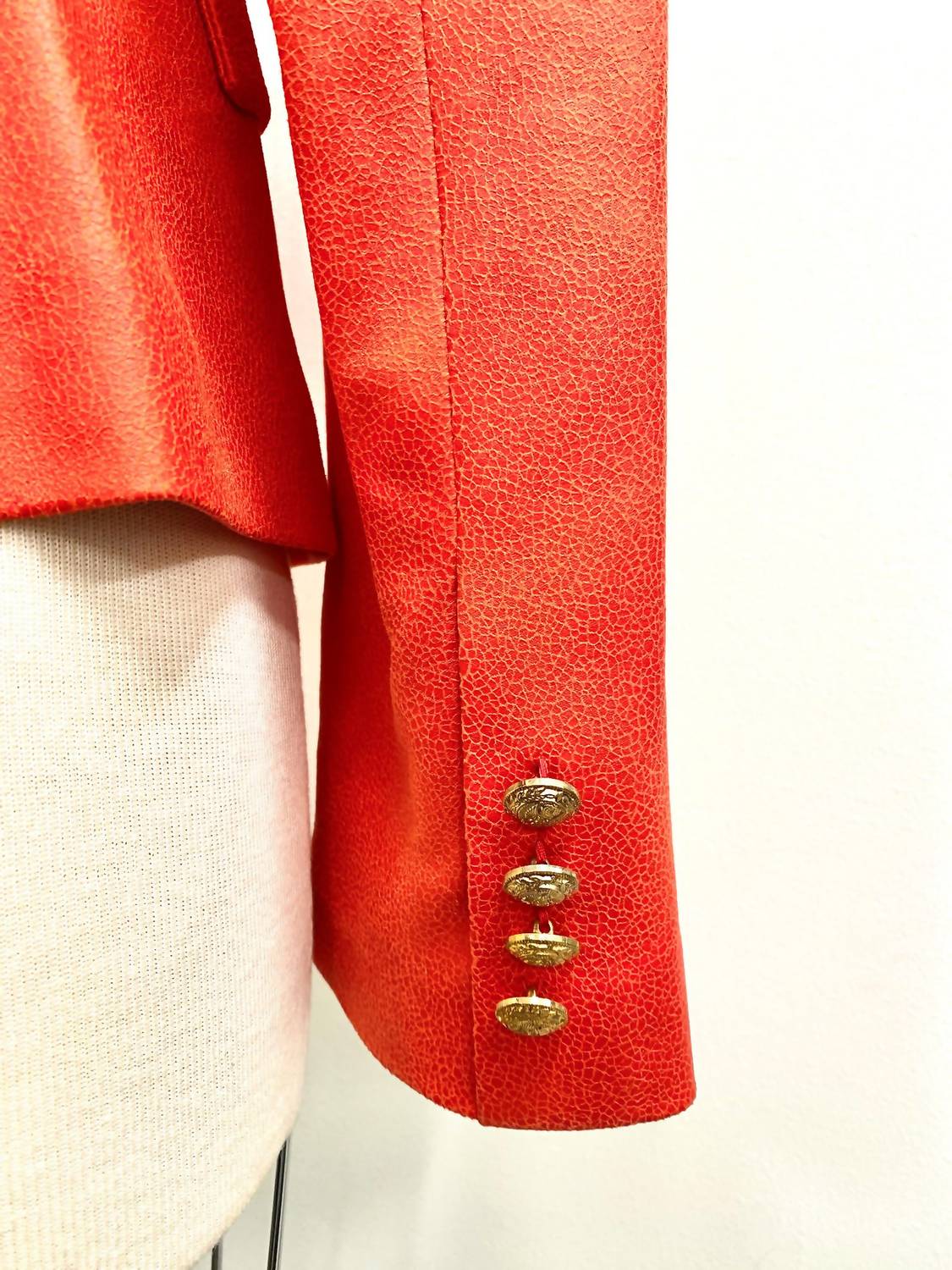 Oolala - Double Breasted Faux Suede Blazer