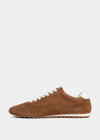 SHU SHOP Women's Priscilla Suede Sneakers in mocha mousse - women's sneaker - view 4