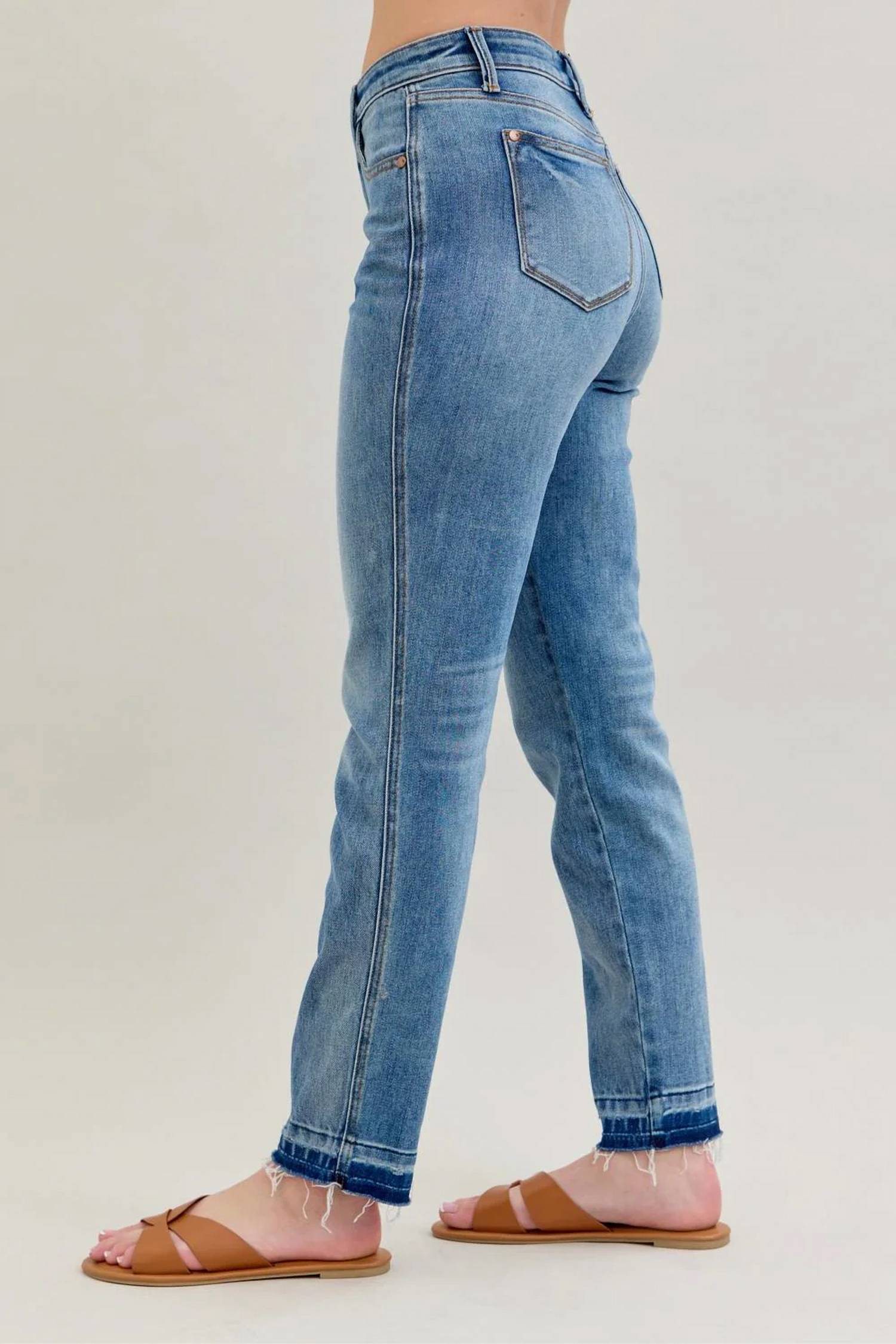 Judy Blue - Rigid Magic Release Hem Boyfriend Jeans