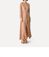 forte forte Long Sleeve Bouquet Maxi Dress in glicine - women's dress - view 4
