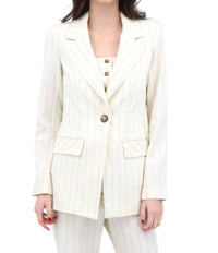 Iris Setlakwe - Striped One Button Blazer