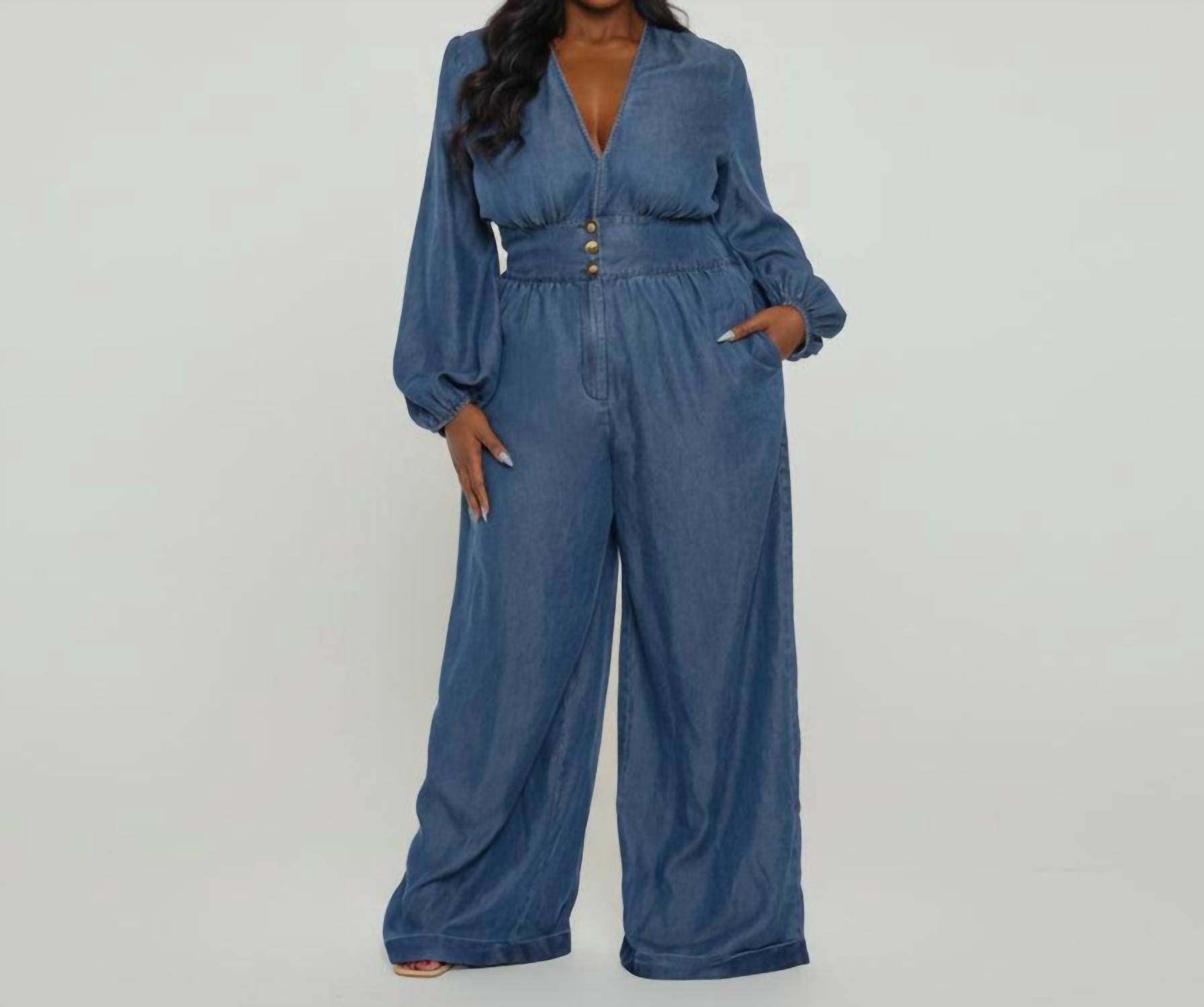 THE SANG Penelope Jumper in dark denim - women's pants
