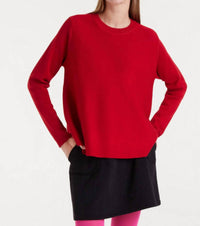 Compañía Fantástica Jersey Crewneck Sweater in red - women's sweater