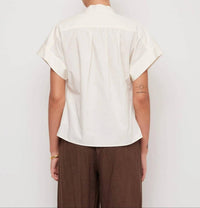 Fifteen Twenty - Women's Olive Short Sleeve V-neck Top