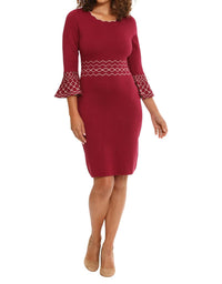 Donna Morgan - Maggy London Fig Sweater Dress With Bell Sleeve