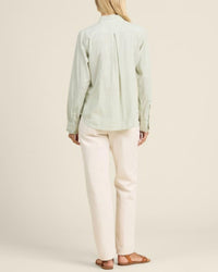 TROVATA Rumi Blouse in verde micro stripe - women's shirt - view 5