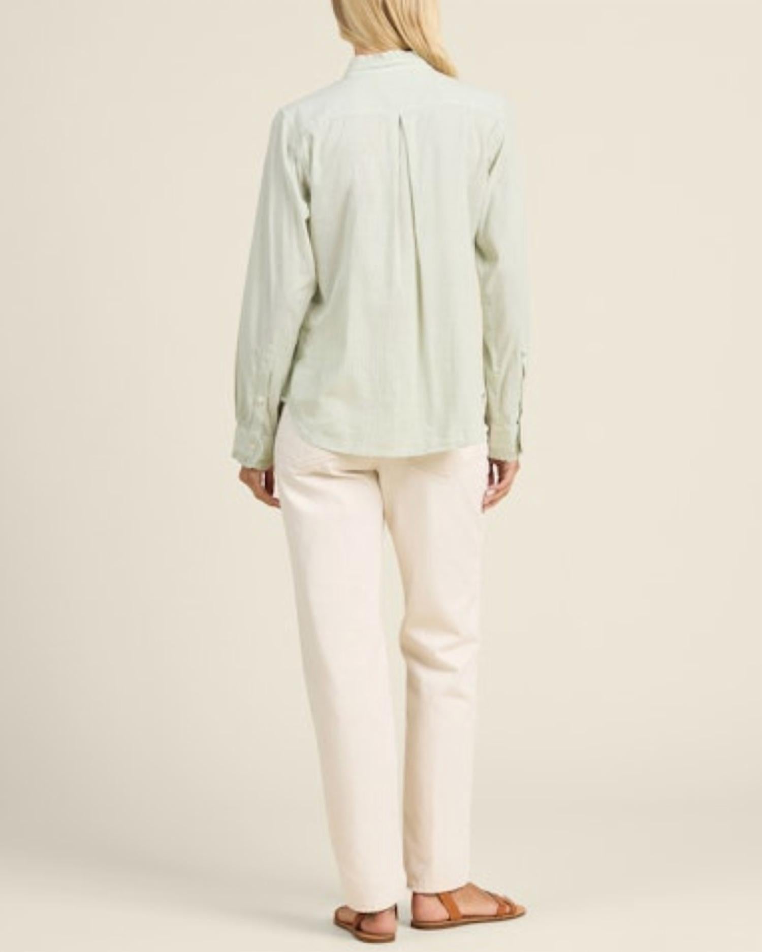 TROVATA Rumi Blouse in verde micro stripe - women's shirt - view 5