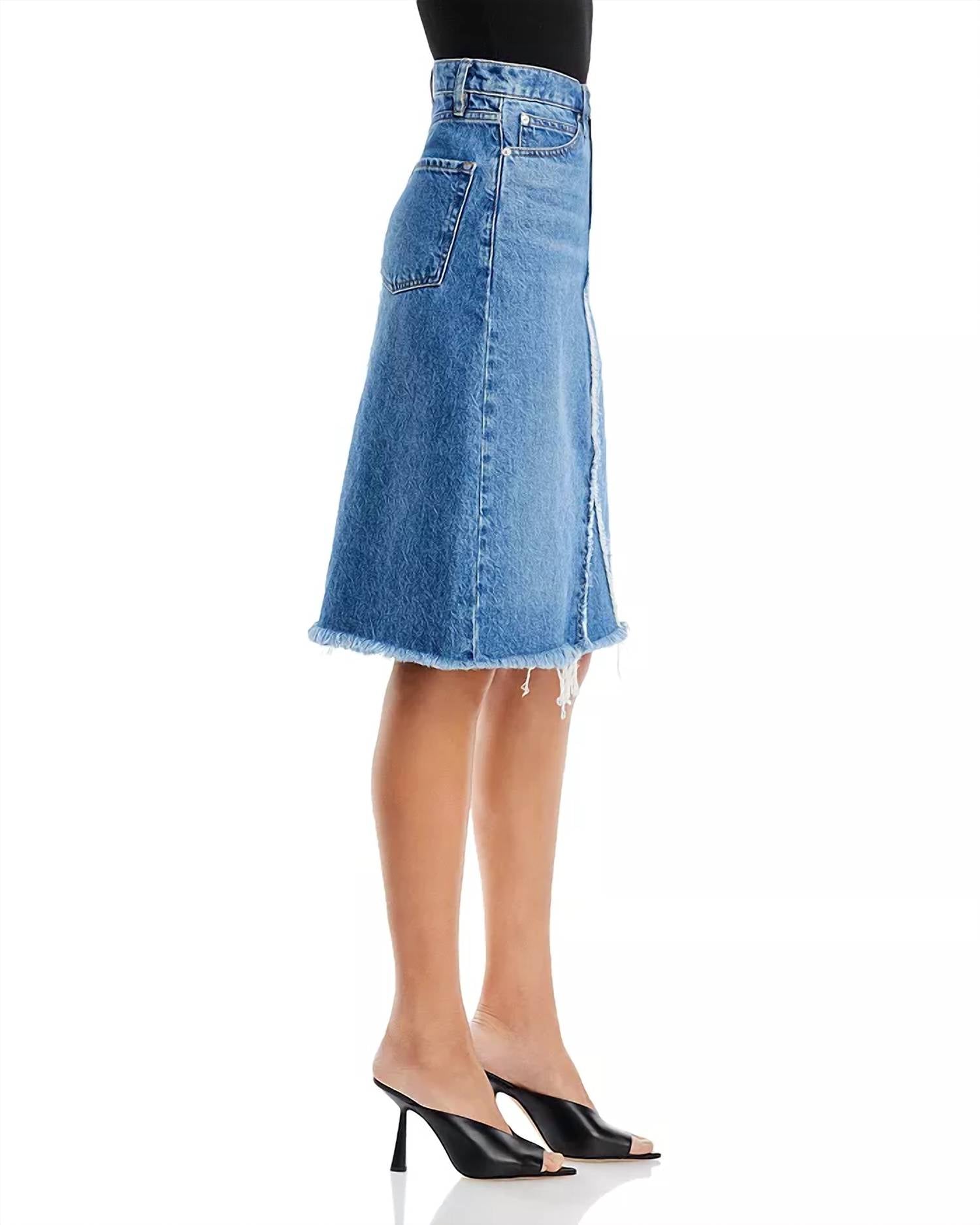 Frame - Deconstructed Denim Skirt