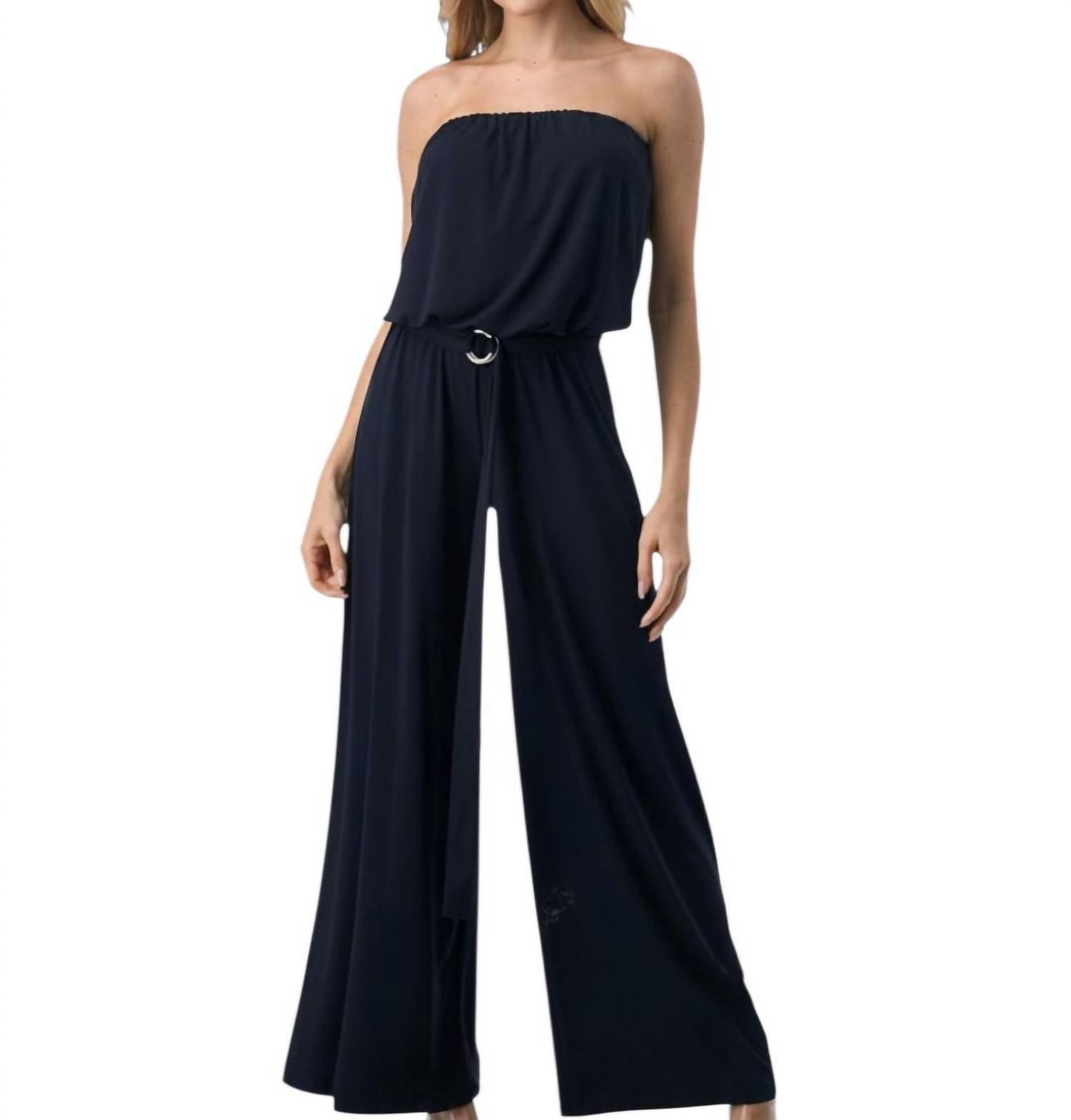 Ariella - Wide Leg Jumpsuit With Ring Belt