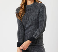 Angel Apparel - Cable Mock Neck Sweater