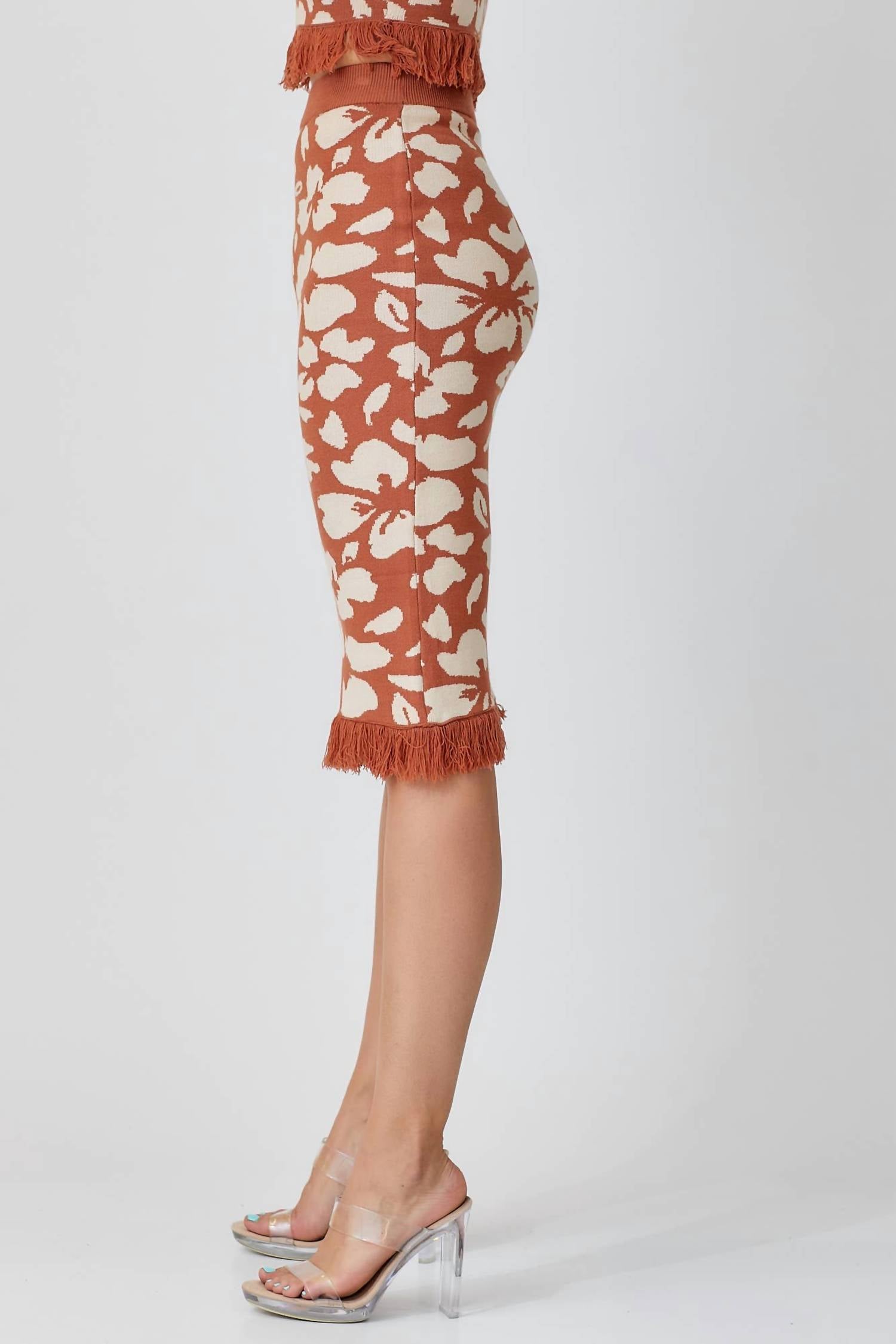 Baevely By Wellmade - Tulum Nights Knit Skirt