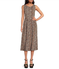 Skies Are Blue - Poplin Midi Dress