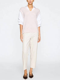 Brochu Walker Kate Looker Shirt in paloma with white - women's blouse - view 4