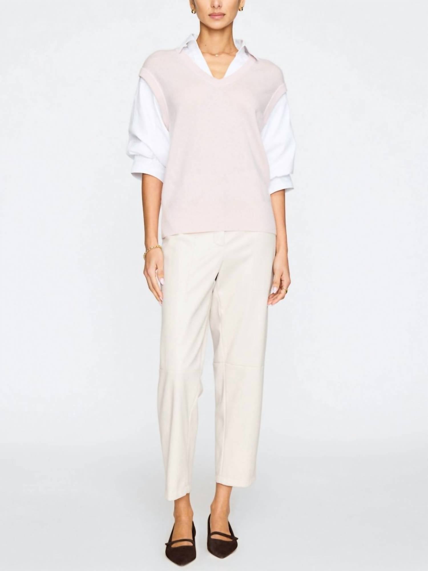 Brochu Walker Kate Looker Shirt in paloma with white - women's blouse - view 4