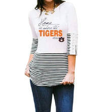 Gameday Couture - Auburn University Button-Lace Top