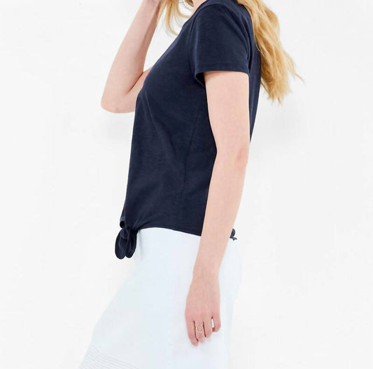 Nic + Zoe - Short Sleeve Round Neck Tie Front Tee