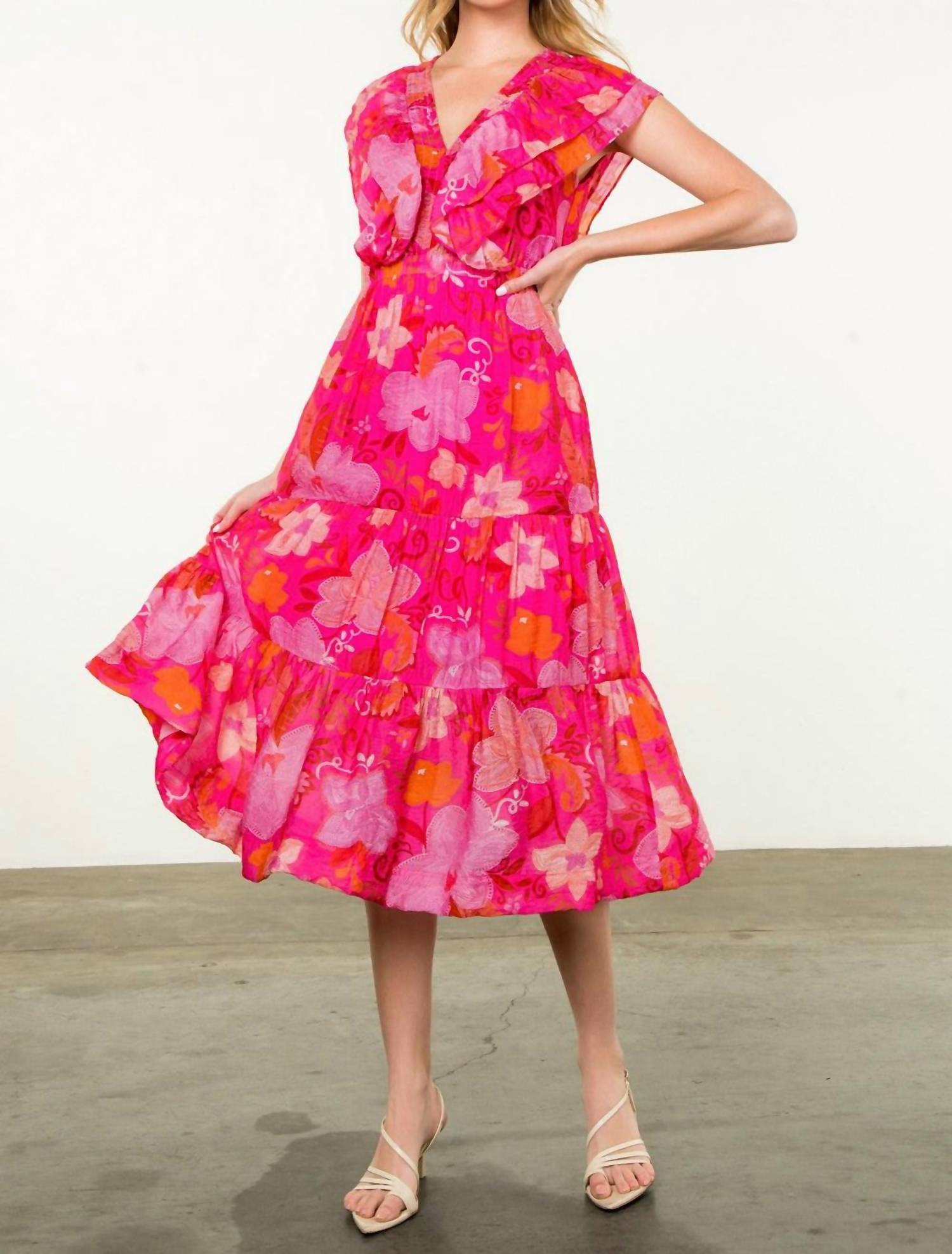 Thml - Franny Flutter Sleeve Floral Dress