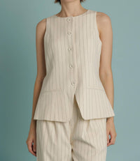 Aureum - Striped Tailored Vest