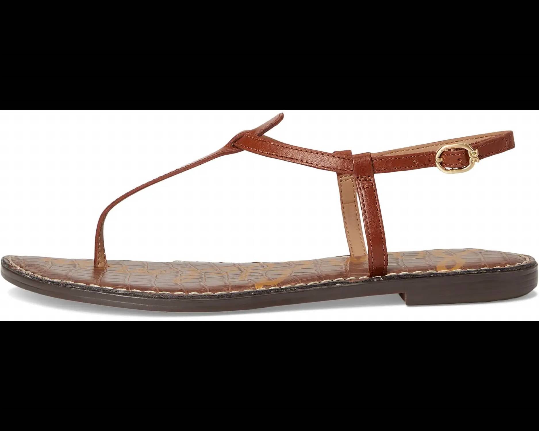 Sam Edelman Women's Gigi Sandal in brown leather - women's sandal - detail view