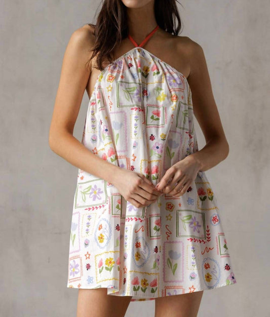 Storia - Floral Print Halter Dress