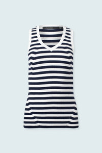 Iris Setlakwe - Women's Basic V Neck Top With Stripes