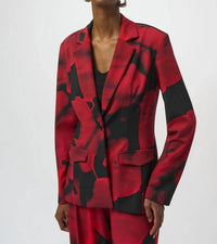 Joseph Ribkoff - Abstract Print Straight Blazer Jacket