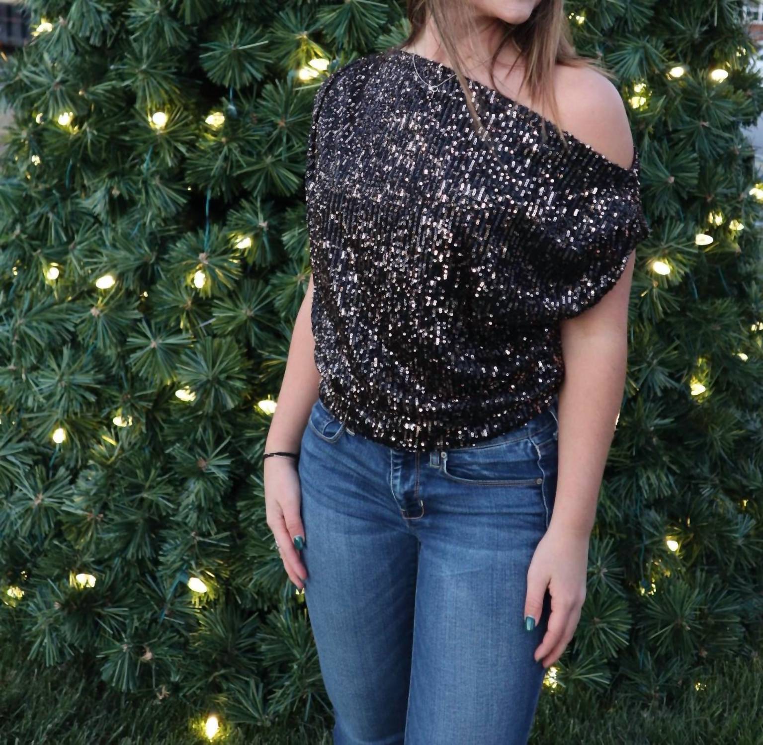Elan - Reba Sequin Top
