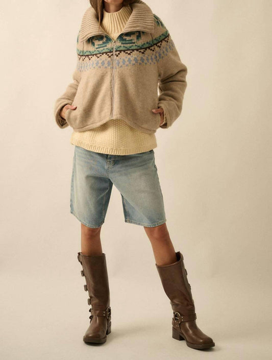 Promesa - Fair Isle Sweater Jacket