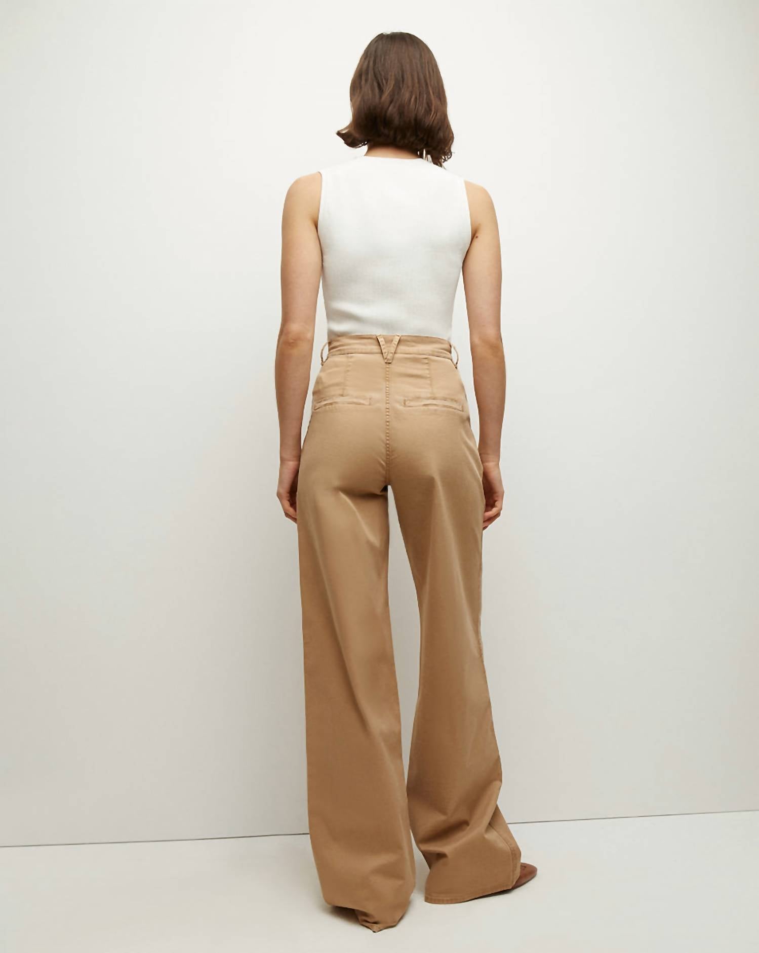 Veronica Beard Mia Pleated Wide-leg Pants in khaki - women's pants - alternate view