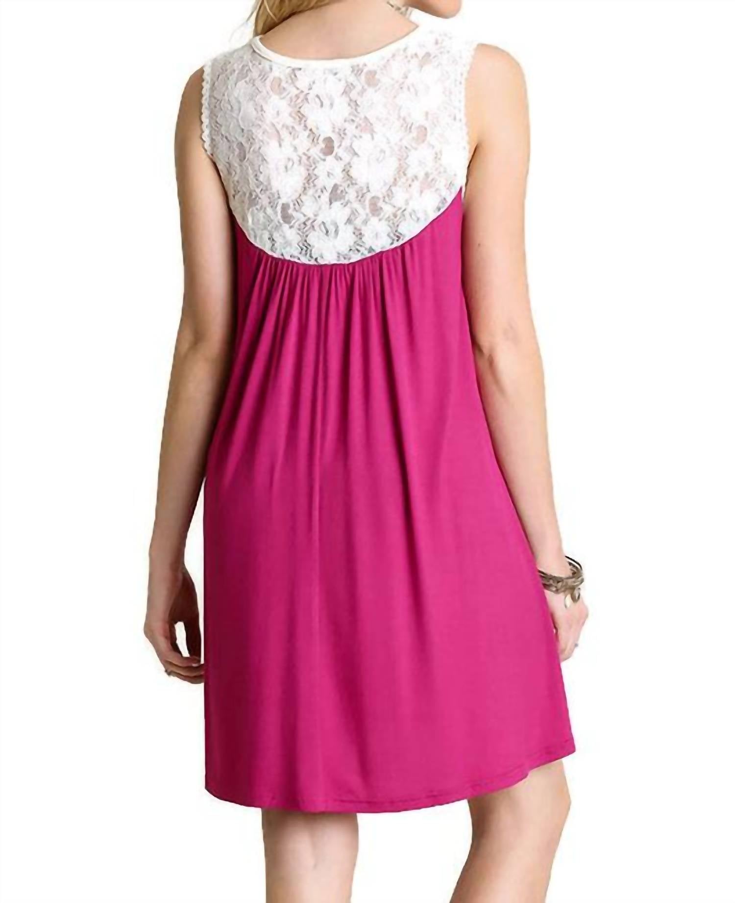 Umgee - Lace Up Tassel Tie Dress