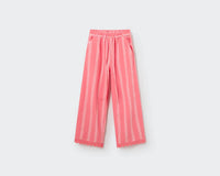 Cozmo - Girl's Jacquard Crop Top And Ruffle Pants Set
