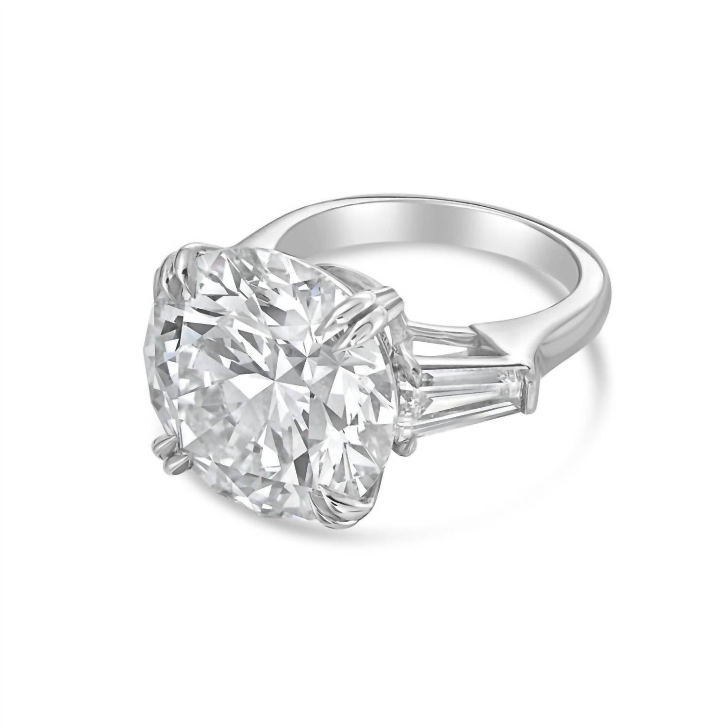 Diana M Jewels - Women's Round & Baguette Lab-grown Diamond Jewelry Ring (2.00 Ct) - Classic