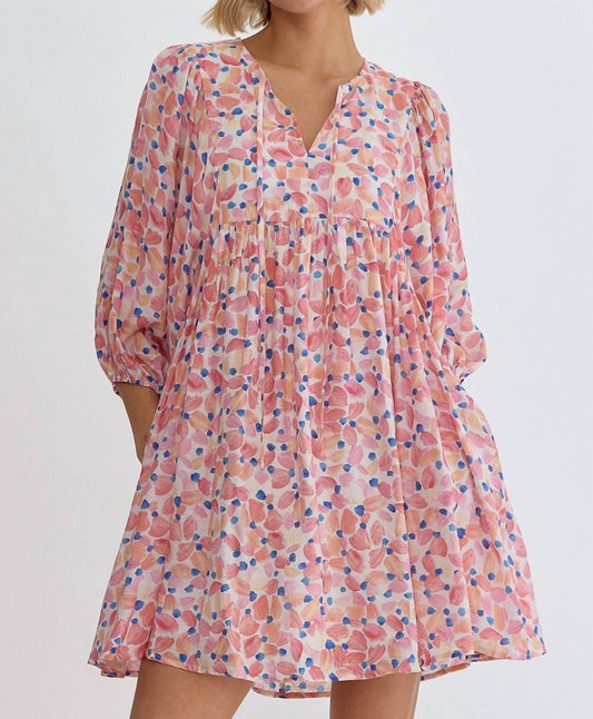 Entro - Petal Print Mini Dress