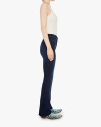 Mother Mid Rise Smokin Skimp Flared Leg Jeans in karaoke in kyoto - women's jeans - detail view