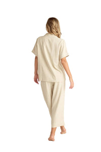 Faceplant Dreams - Women's Linen Blend Pj Capri Pant