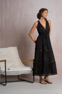 Elan - Caicos Midi Dress With Crochet Detail