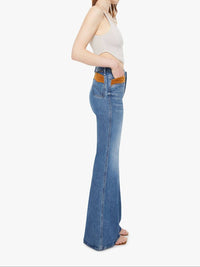 Mother The Pointy Pocket High-rise Flare Jeans in doozy heel - women's jeans - alternate view