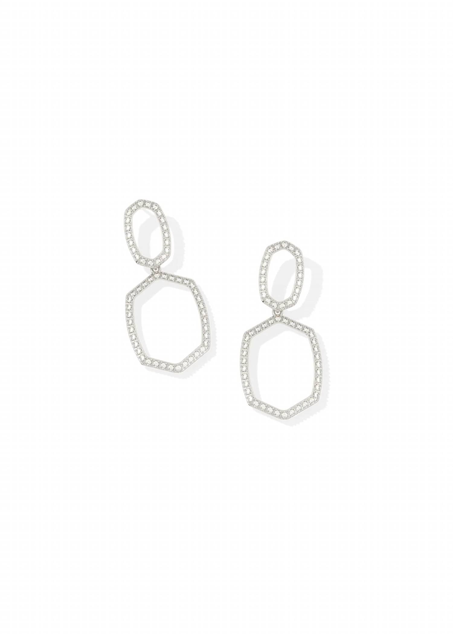 Kendra Scott - Women's Daphne Pave Open Frame Earrings