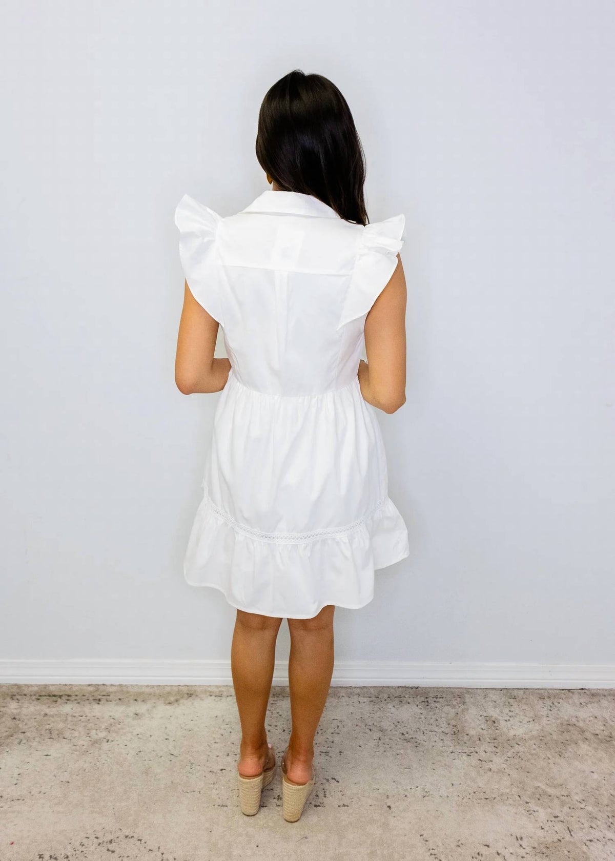 Tcec - Fit And Flare Button Up Mini Dress