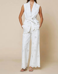 Entro - Flower Power Embroidered Pants