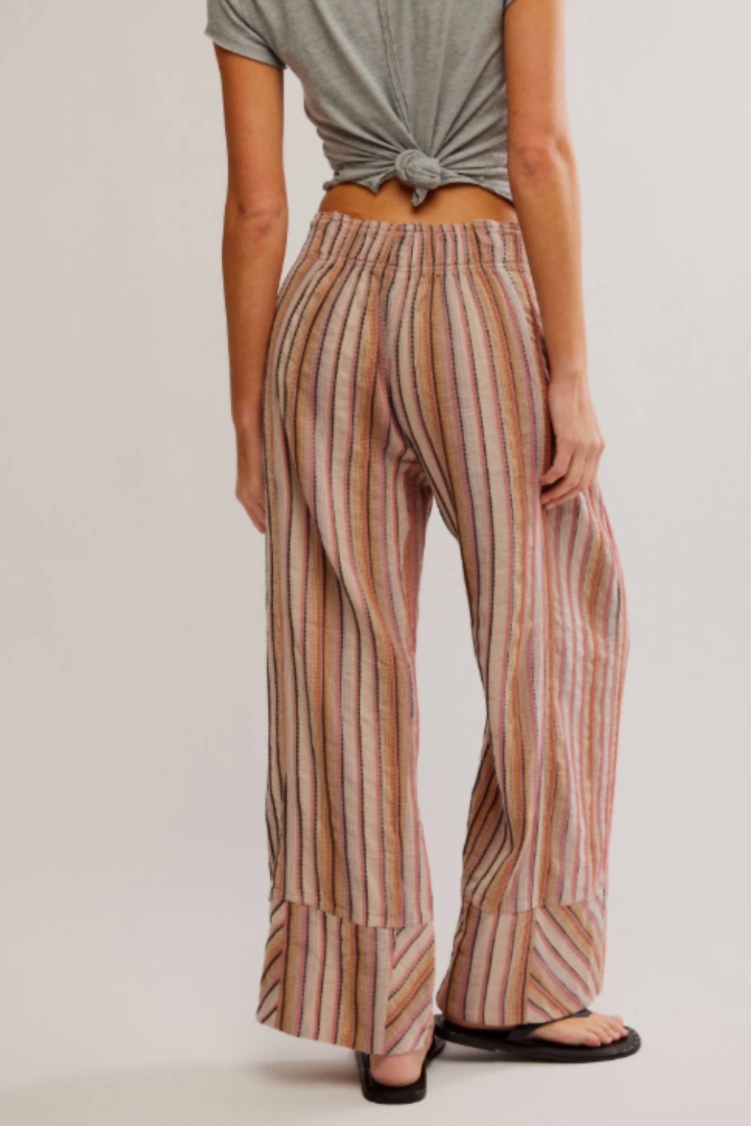 Free People - Days End Linen Stripe Pant