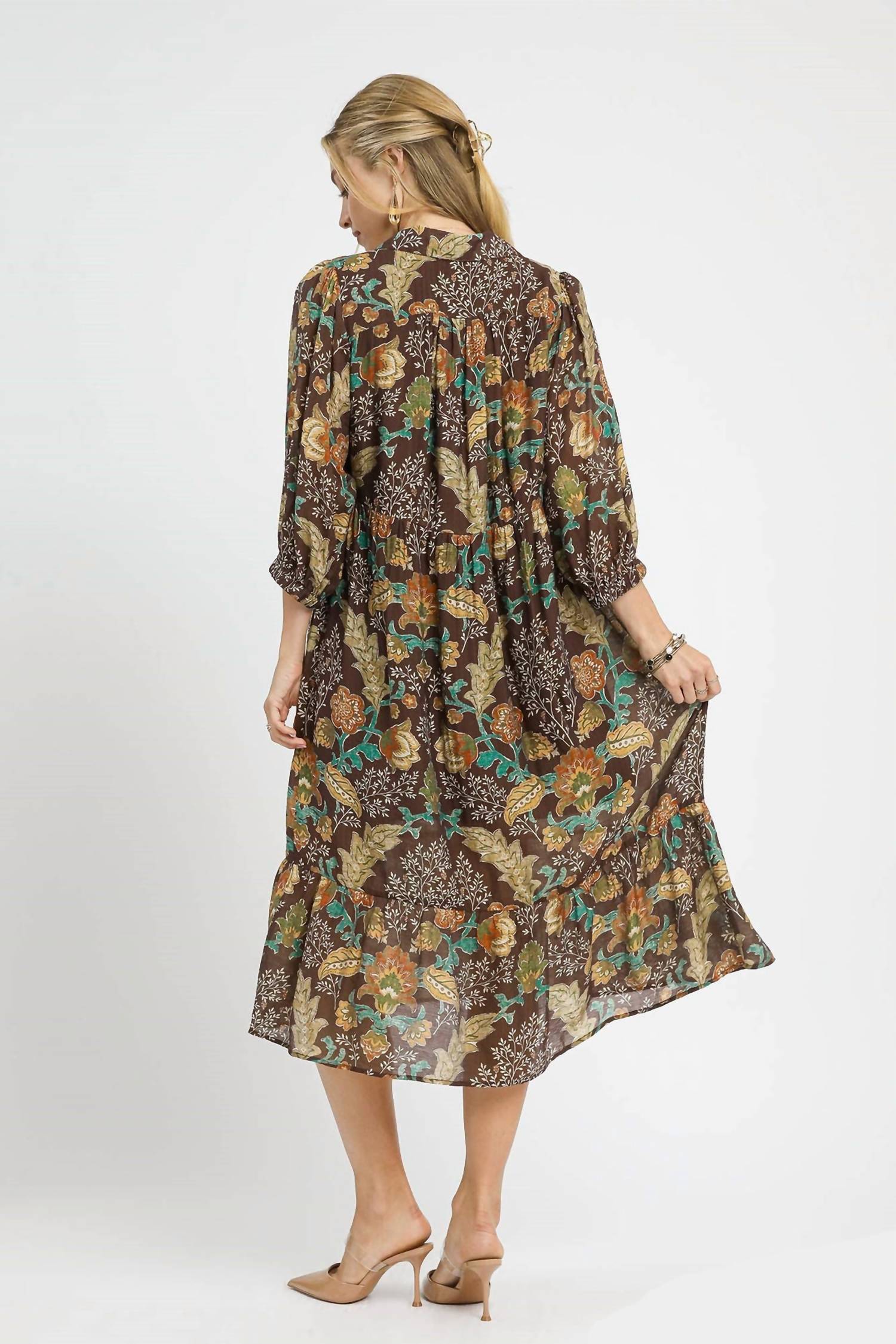Umgee - Autumn Leaves Midi Dress