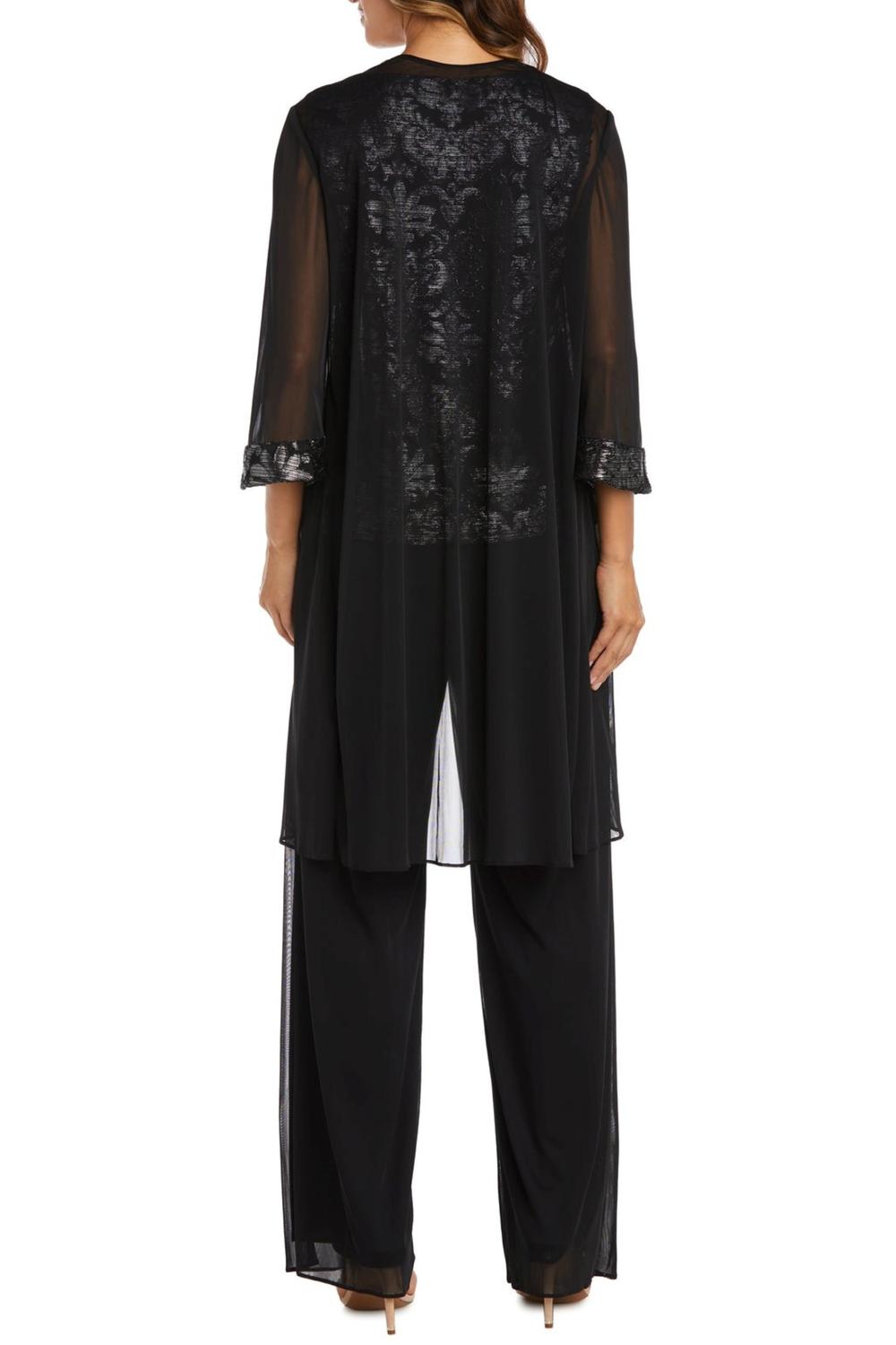 R&M Richards - 3-Piece Beaded Neck Duster Pants Set