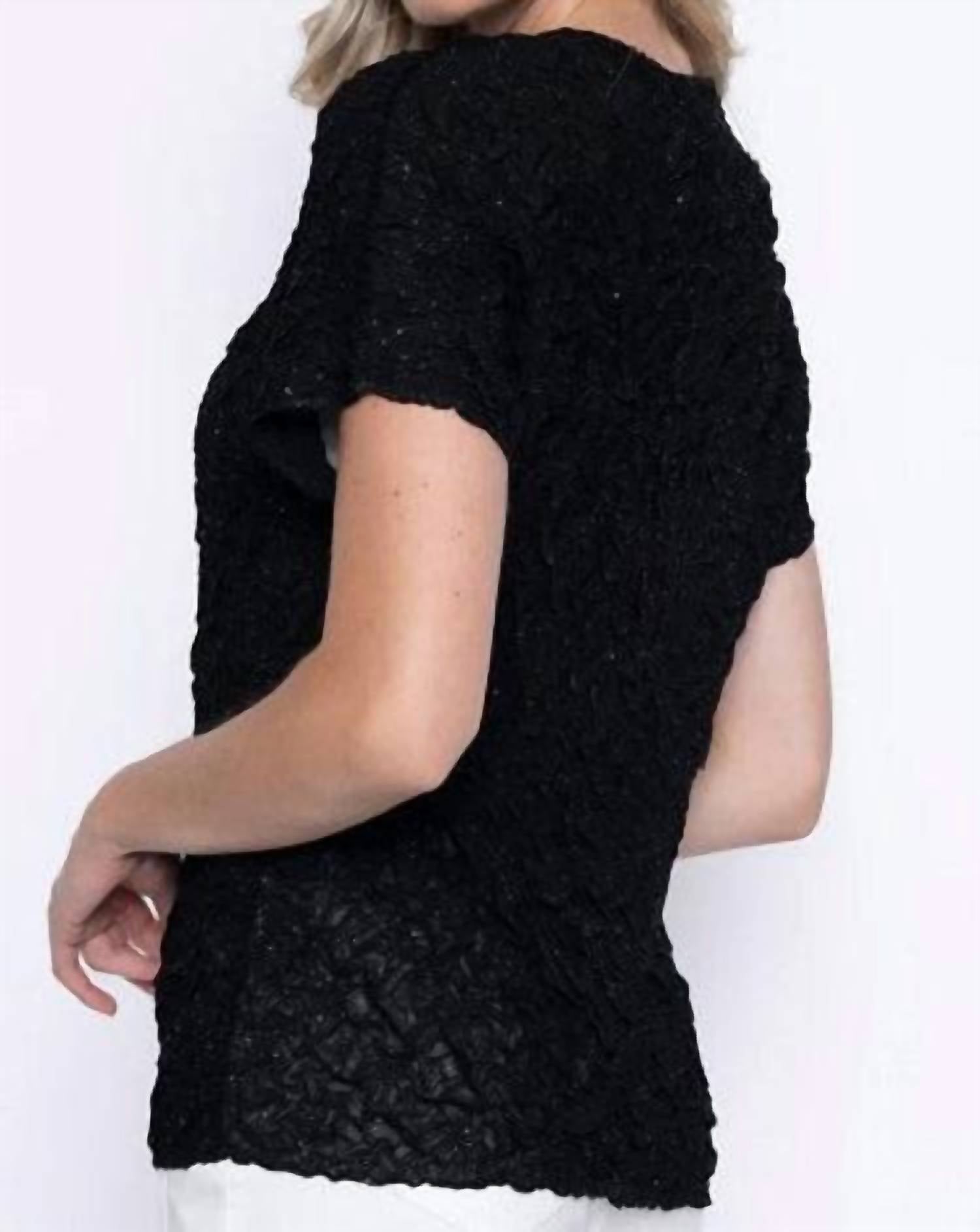 Picadilly - Short Sleeve Pleated Top