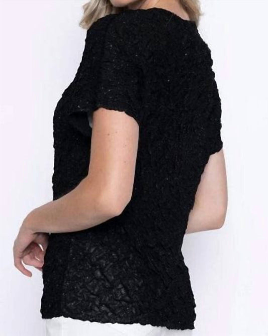 Picadilly - Short Sleeve Pleated Top