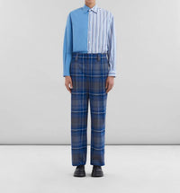 Marni - Pleated Plaid Trousers