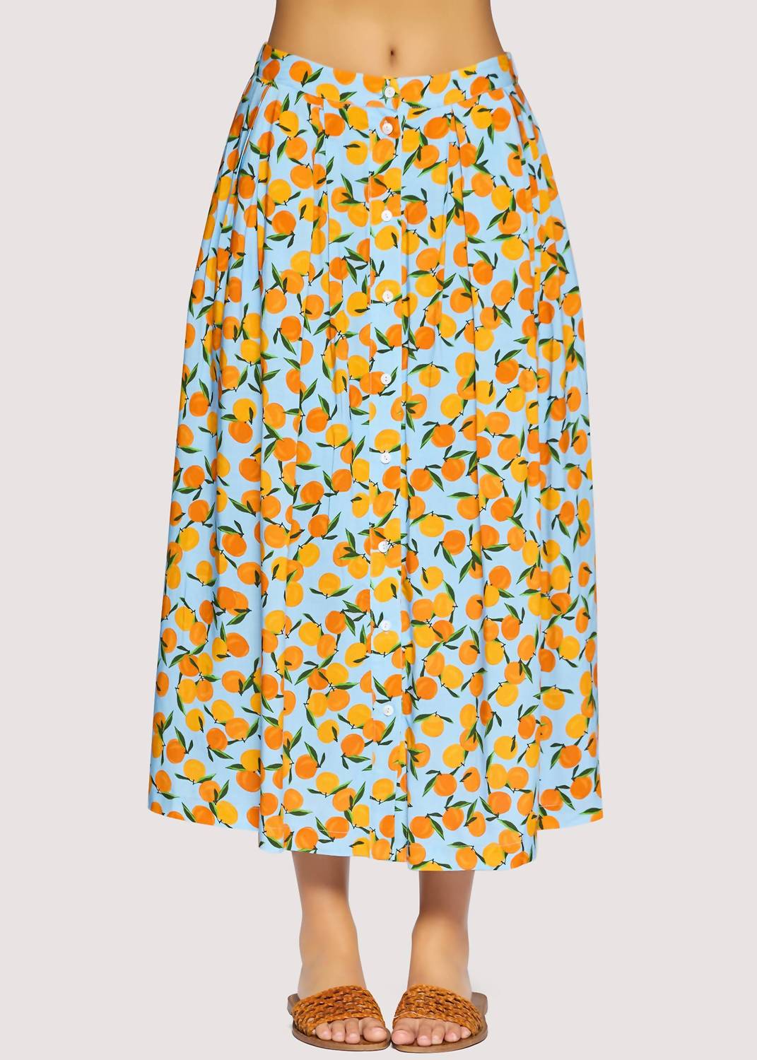 Lost + Wander - Citrus Soiree Midi Skirt