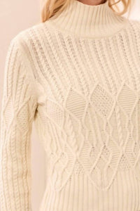 Tribal - Mock Neck Sweater With Special Wash