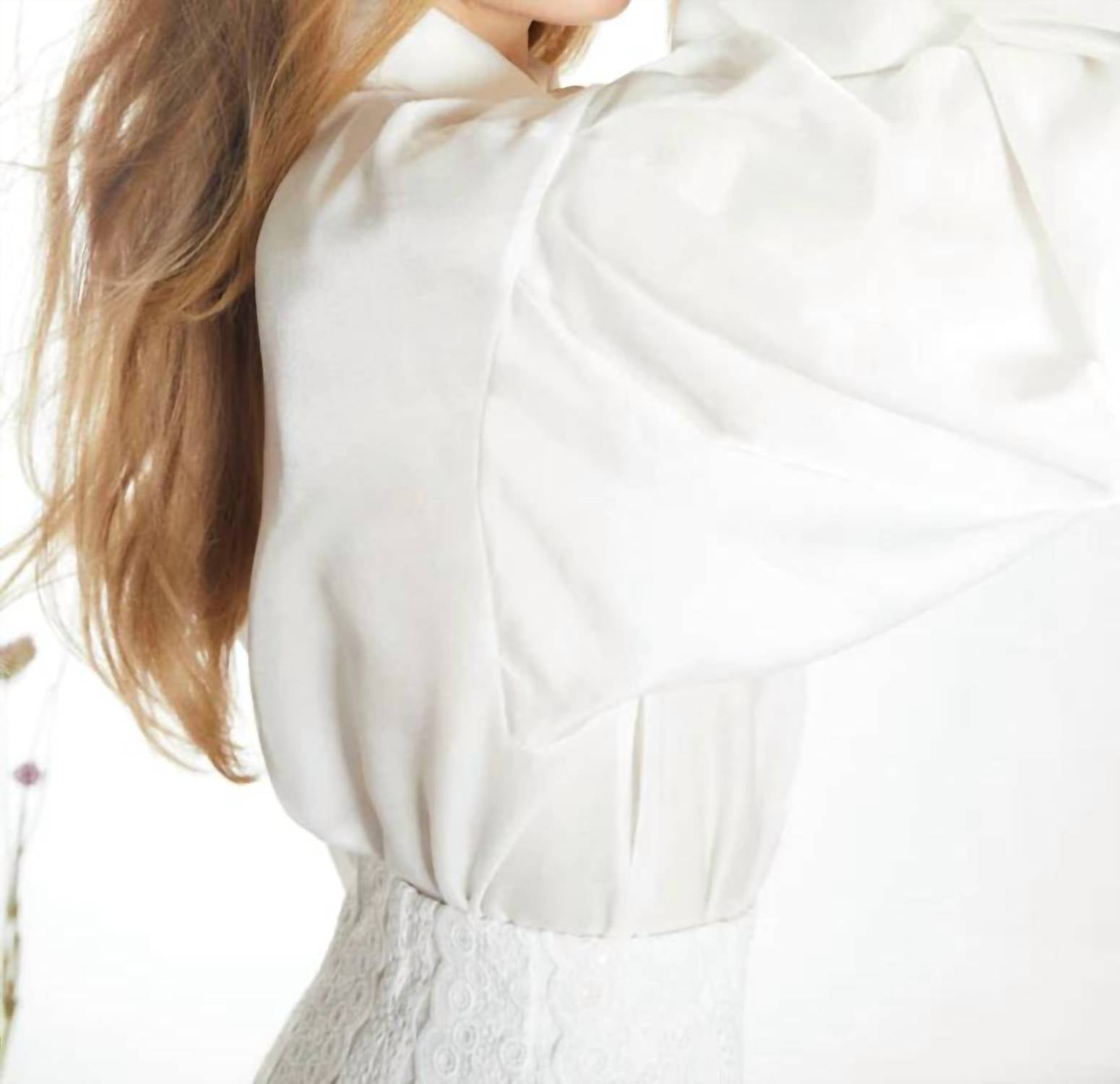 CHARO RUIZ Bommie Blouse in ivory - women's blouse - detail view