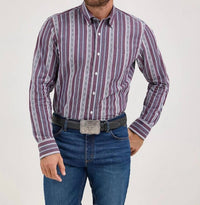 Wrangler - Men's Button Color Stripe Shirt
